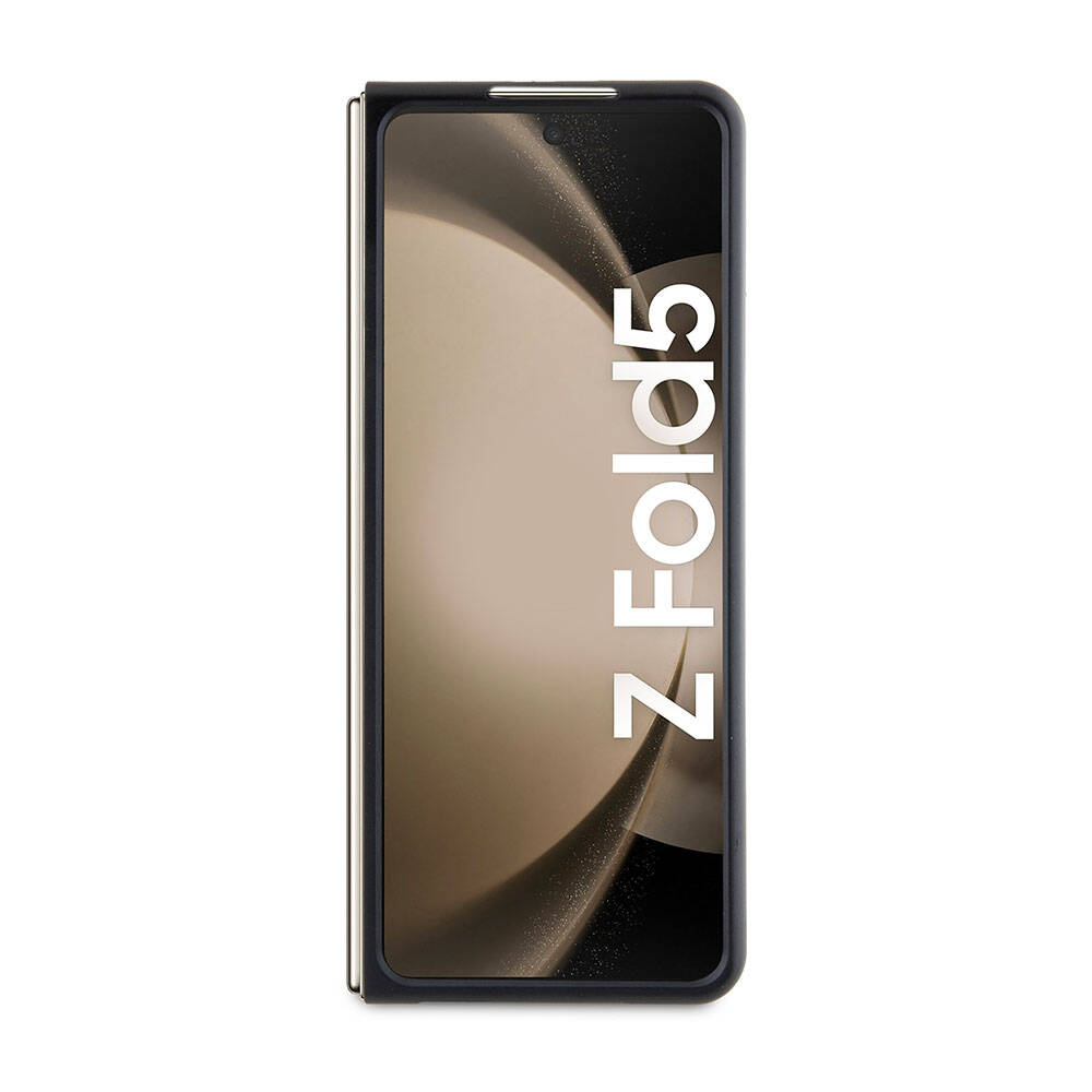 Lacoste Galaxy Z Fold 5 Orjinal Lisanslı PU Pike Desenli Arka Yüzey İkonik Timsah Dokuma Logolu Telefon Kılıfı - 10
