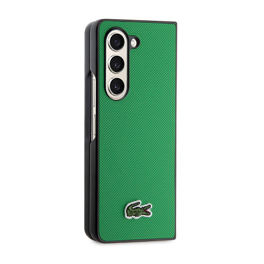 Lacoste Galaxy Z Fold 5 Orjinal Lisanslı PU Pike Desenli Arka Yüzey İkonik Timsah Dokuma Logolu Telefon Kılıfı - 17