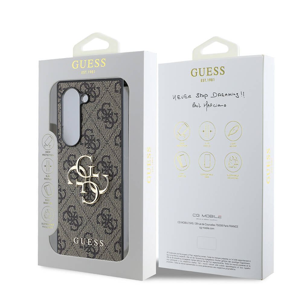 Guess Galaxy Z Fold 6 Orjinal Lisanslı Leather Metal Logo Telefon Kılıfı - 7