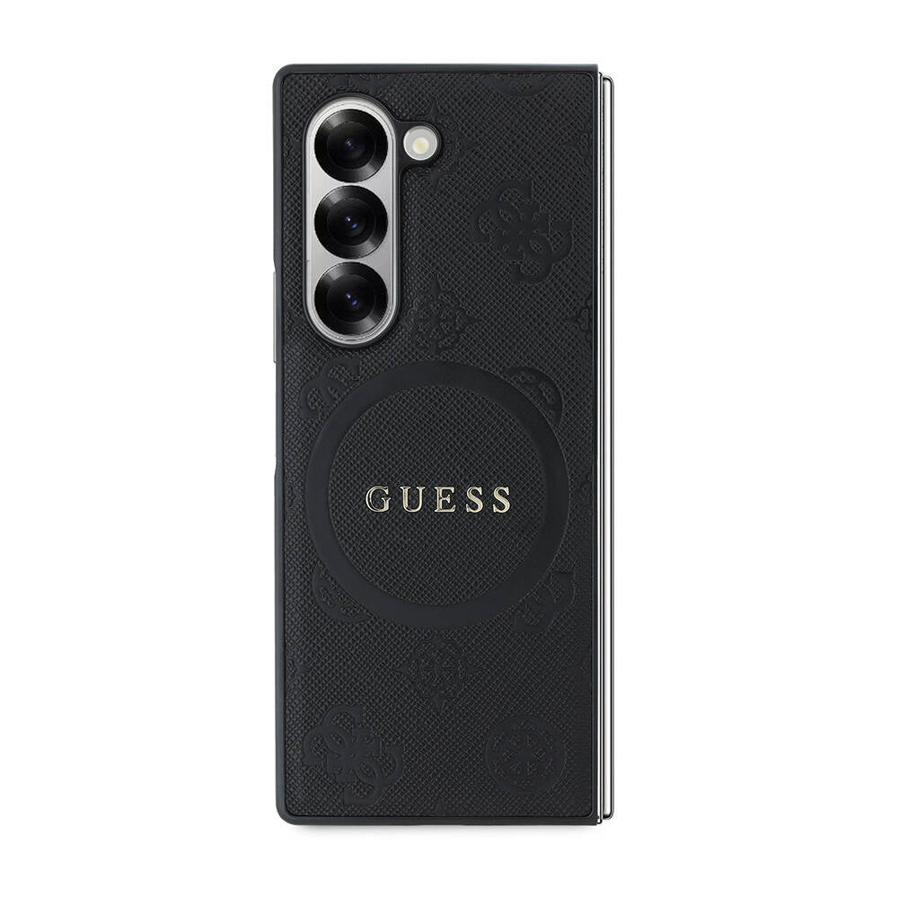 Guess Galaxy Z Fold 6 Orjinal Lisanslı Magsafe Şarj Özellikli Saffiano Metal Logo Telefon Kılıfı - 2