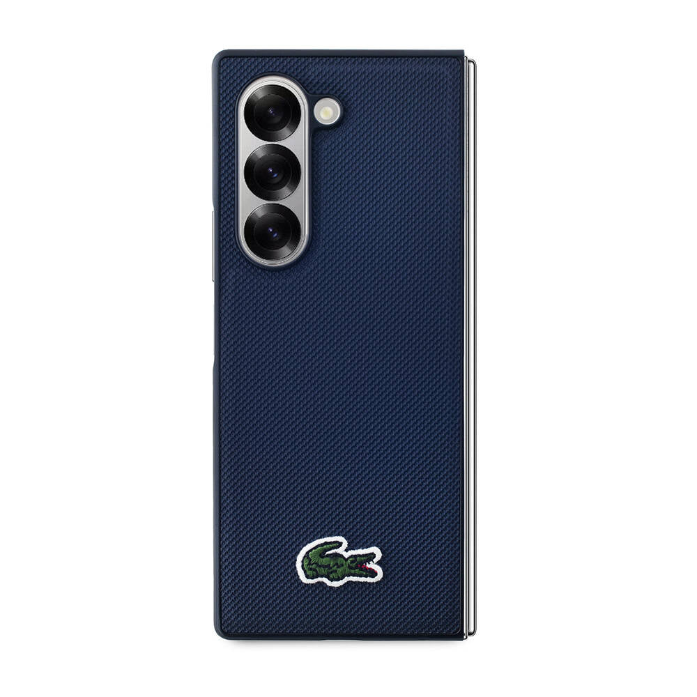 Lacoste Galaxy Z Fold 6 Orjinal Lisanslı Magsafe Şarj Özellikli Pike Desenli Arka Yüzey İkonik Timsah Dokuma Logolu Telefon Kılıfı - 2