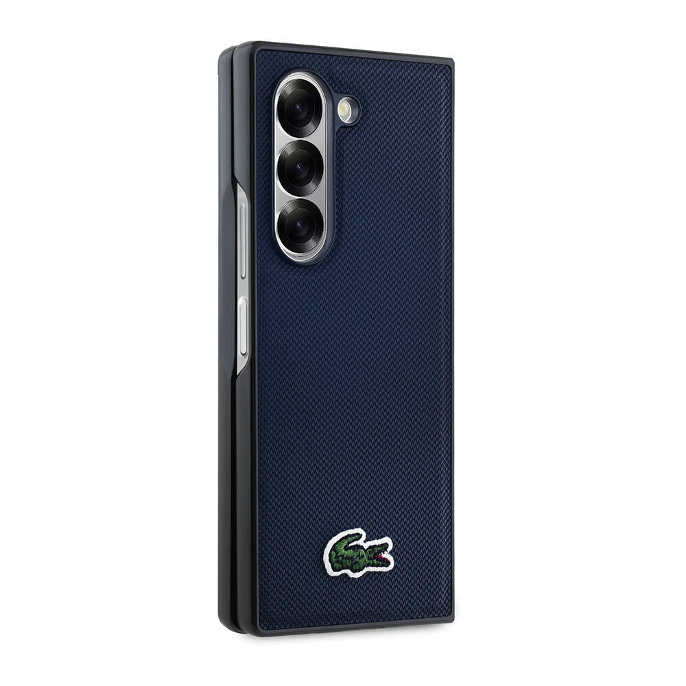 Lacoste Galaxy Z Fold 6 Orjinal Lisanslı Magsafe Şarj Özellikli Pike Desenli Arka Yüzey İkonik Timsah Dokuma Logolu Telefon Kılıfı - 5