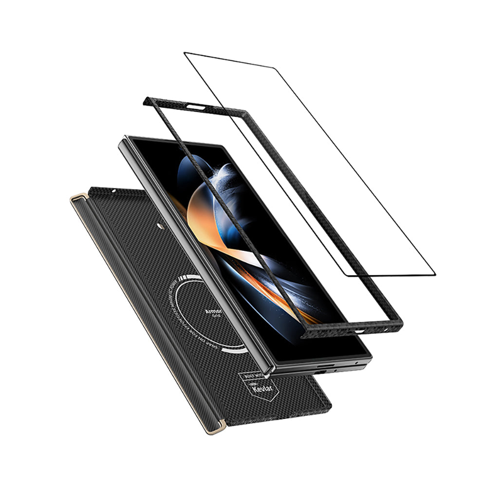Benks ArmorAir ArmorGrid Grand Galaxy Z Fold 7 Combo Üçlü Aksesuar Seti (Ön Arka Kevlar Telefon Kılıfı + Ekran Koruyucu)
