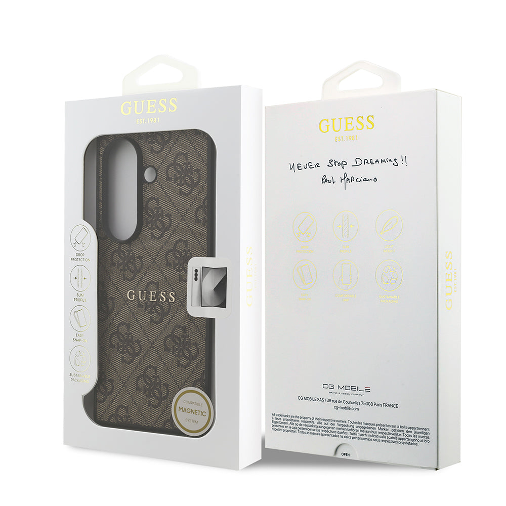 Guess Galaxy Z Fold 7 Orjinal Lisanslı M-safe 4G Desen Yazı Logolu Kılıf