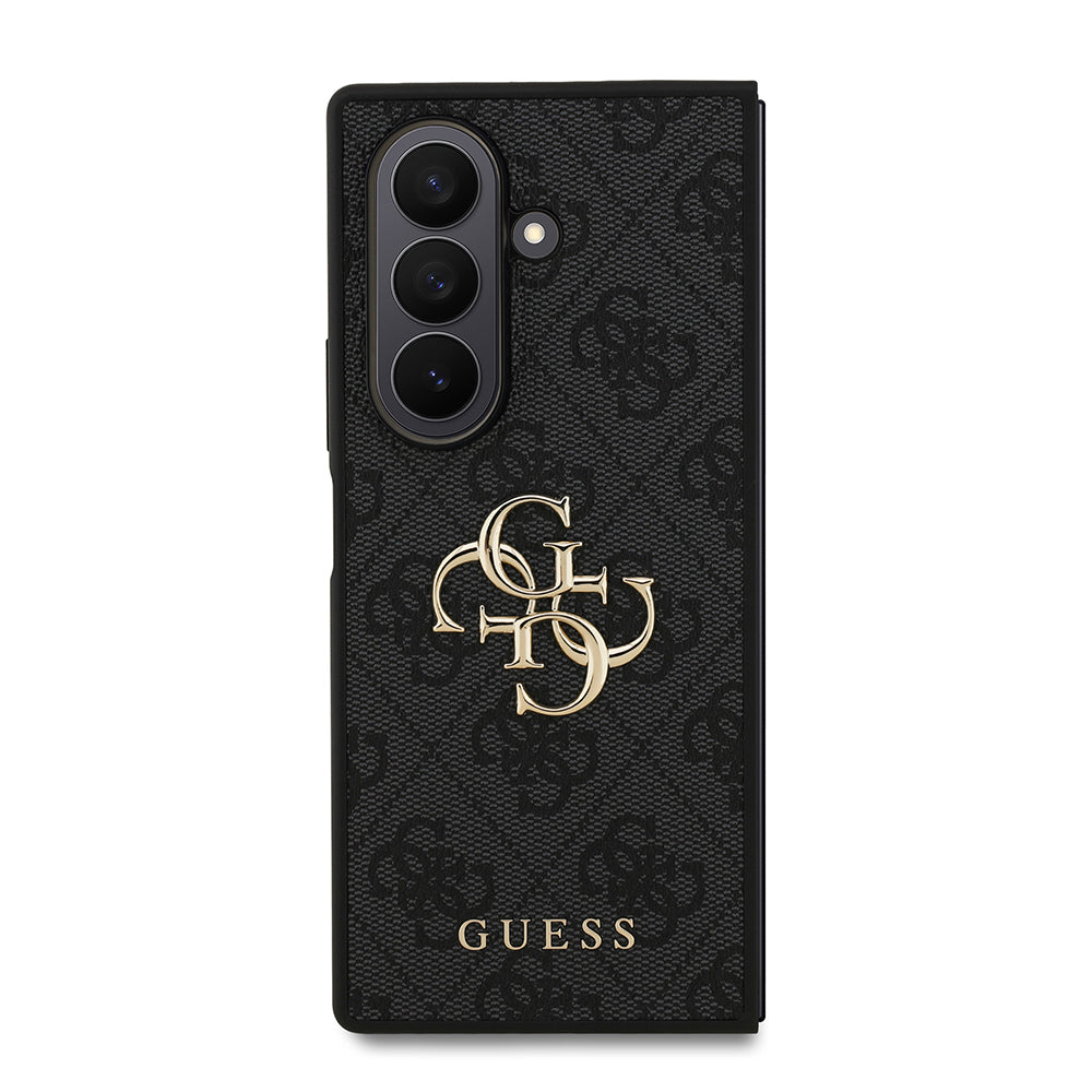 Guess Galaxy Z Fold 7 Orjinal Lisanslı PU Deri Büyük Metal Logo Dizaynlı Kılıf