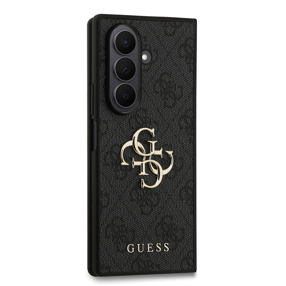Guess Galaxy Z Fold 7 Orjinal Lisanslı PU Deri Büyük Metal Logo Dizaynlı Kılıf