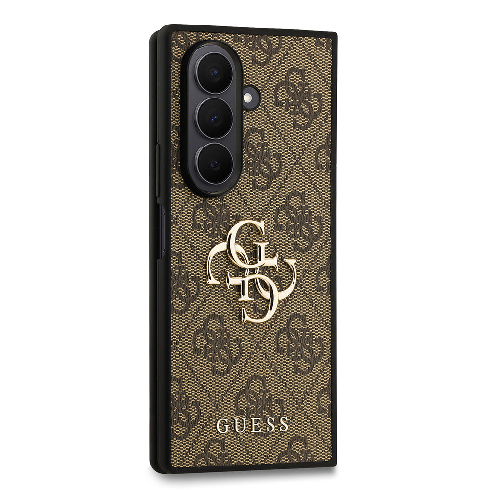 Guess Galaxy Z Fold 7 Orjinal Lisanslı PU Deri Büyük Metal Logo Dizaynlı Kılıf