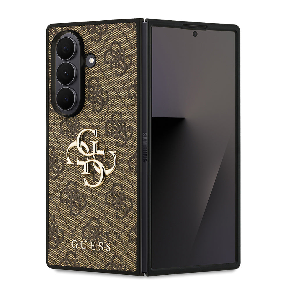Guess Galaxy Z Fold 7 Orjinal Lisanslı PU Deri Büyük Metal Logo Dizaynlı Kılıf