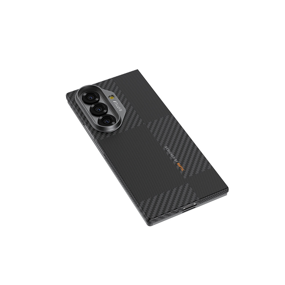 Raptic Aramid Fiber Geotik Serisi Galaxy Z Fold 7 Magsafe 600D Metal Kamera Çerçeveli Telefon Kılıfı