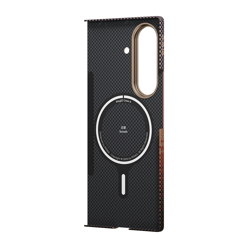 Pitaka Tactile Woven Sunset-Moonrise Serisi Galaxy Z Fold 7 M-safe Aramid Fiber Telefon Kılıfı