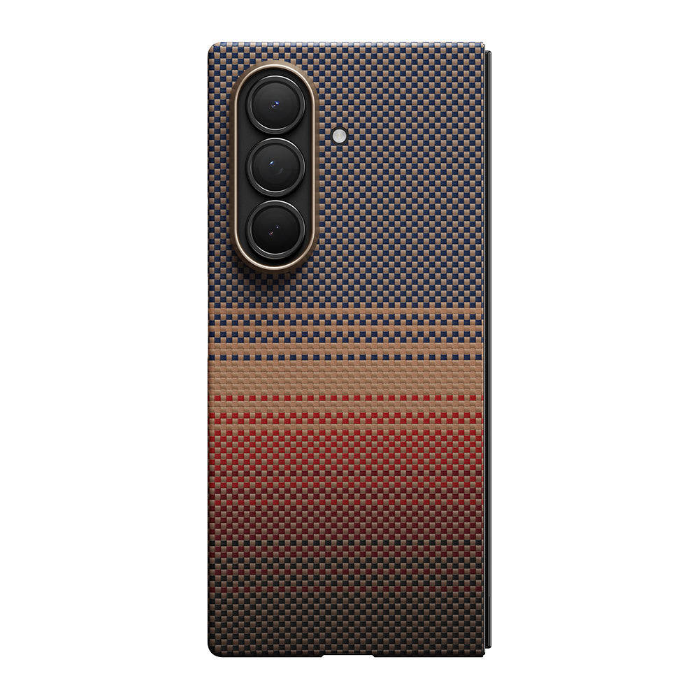 Pitaka Tactile Woven Sunset-Moonrise Serisi Galaxy Z Fold 7 M-safe Aramid Fiber Telefon Kılıfı