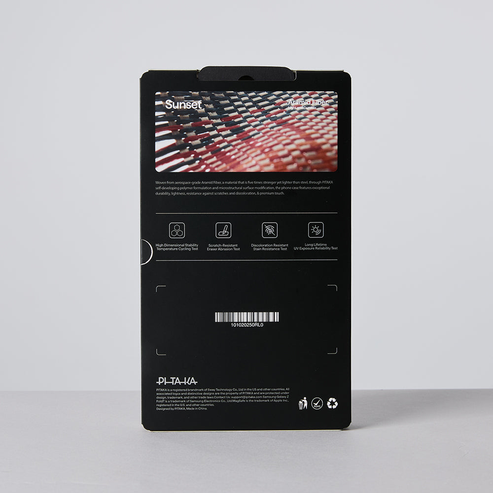 Pitaka Tactile Woven Sunset-Moonrise Serisi Galaxy Z Fold 7 M-safe Aramid Fiber Telefon Kılıfı