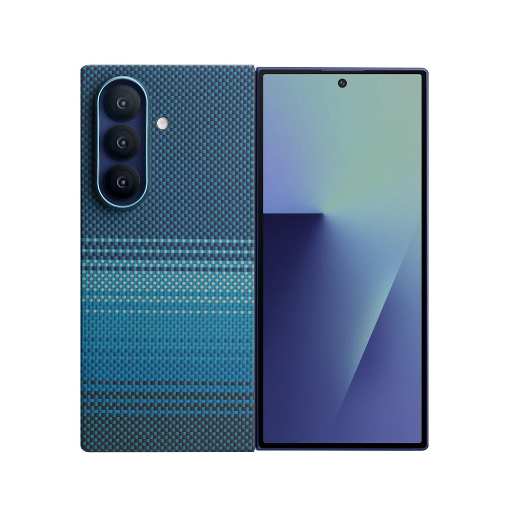 Pitaka Tactile Woven Sunset-Moonrise Serisi Galaxy Z Fold 7 M-safe Aramid Fiber Telefon Kılıfı