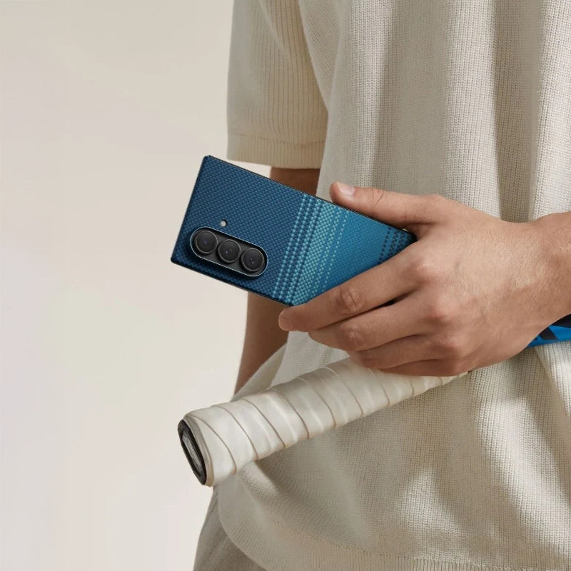 Pitaka Tactile Woven Sunset-Moonrise Serisi Galaxy Z Fold 7 M-safe Aramid Fiber Telefon Kılıfı