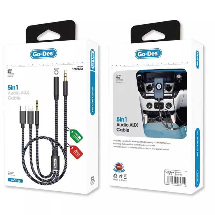 Go Des GAC-368 5 in 1 Aux Audio Kablo - 2