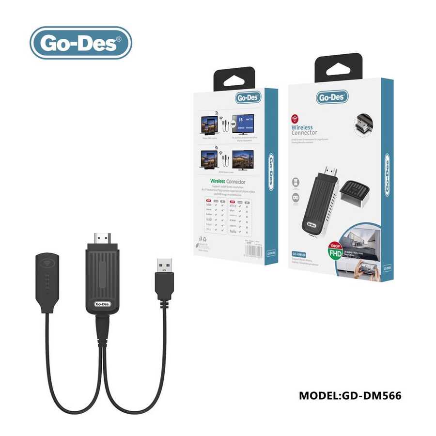Go-Des GD-DM566 Kablosuz HDMI Ses ve Görüntü Aktarıcı - 9