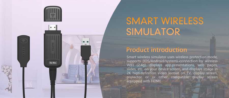 Go-Des GD-DM566 Kablosuz HDMI Ses ve Görüntü Aktarıcı - 2