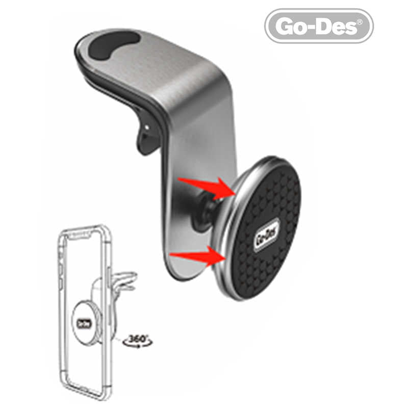 Go-Des GD-HD676 L-Shaped Magnetik Araç Telefon Tutucu - 3