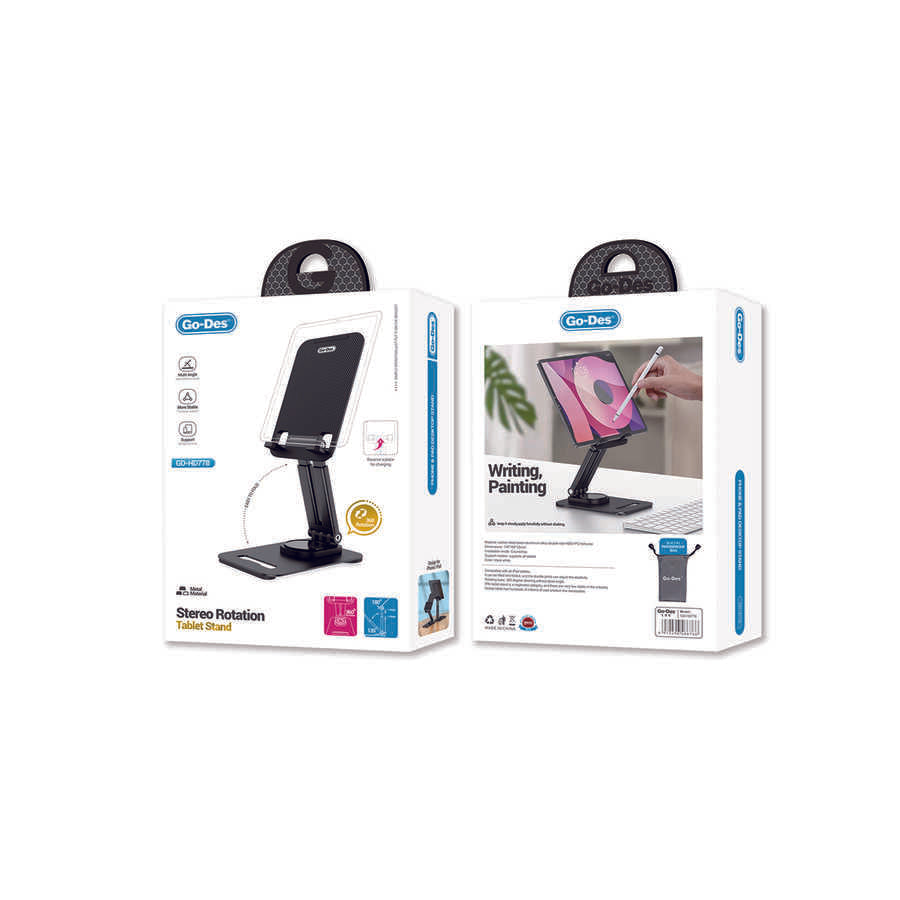 Go-Des GD-HD778 Uzayabilen 360 Döner Başlıklı Metal Tablet Standı - 2
