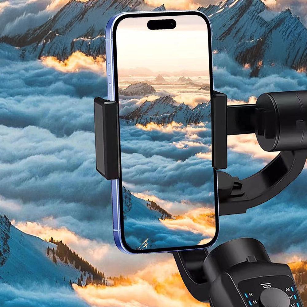 Go Des GD-S5 3 Eksenli El Tipi Yüz Tanıma Takip Özellikli Led Işıklandırma Aparatlı Gimbal Stabilizatör