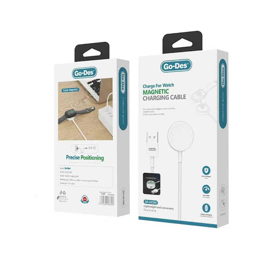Go Des GD-UC580 Watch Serisi Akıllı Saat Kablosuz USB Şarj Kablosu - 2