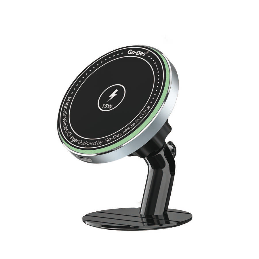 Go-Des GD-WL289 Magnetik Kablosuz Şarjlı 2 in 1 Araç İçi Telefon Tutucu - 3
