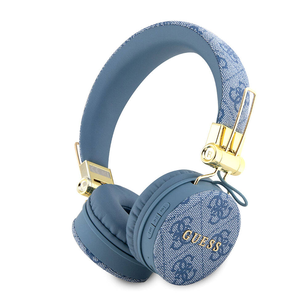 Guess Orjinal Lisanslı 4G Metal Logo PU Deri Ayarlanabilir Kulak Üstü Bluetooth Kulaklık - 5