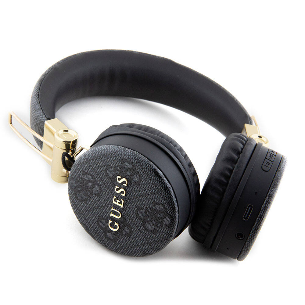 Guess Orjinal Lisanslı 4G Metal Logo PU Deri Ayarlanabilir Kulak Üstü Bluetooth Kulaklık - 2