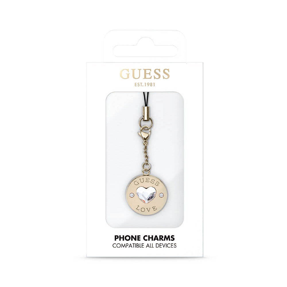 Guess Orjinal Lisanslı Kalp Yapay Elmas Taşlı Telefon Askı İpi - 2
