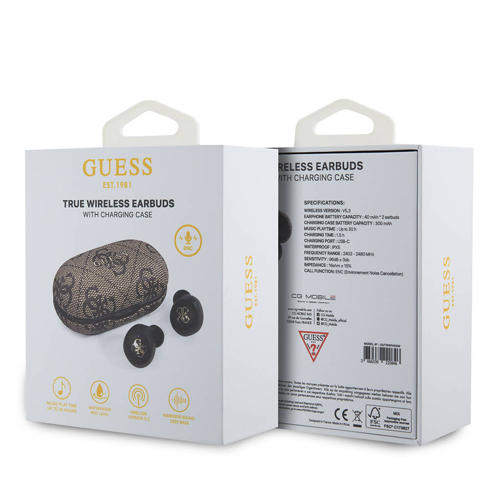 Guess Orjinal Lisanslı Klasik Metal Yazı Logolu TWS Kulak İçi Bluetooth Kulaklık - 10