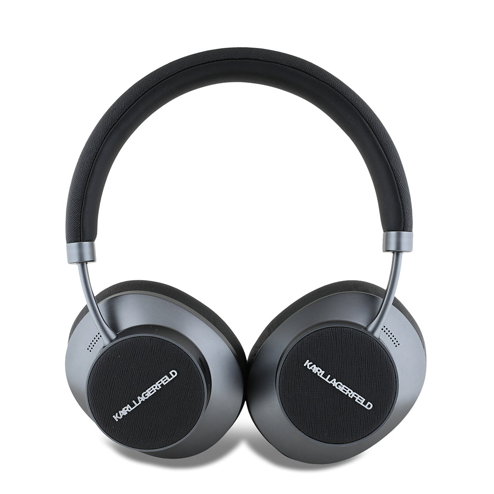 Karl Lagerfeld Orjinal Lisanslı ANC/ENC Özellikli KL Yazı Logolu Saffiano Serisi Kulak Üstü Bluetooth Kulaklık v5.3