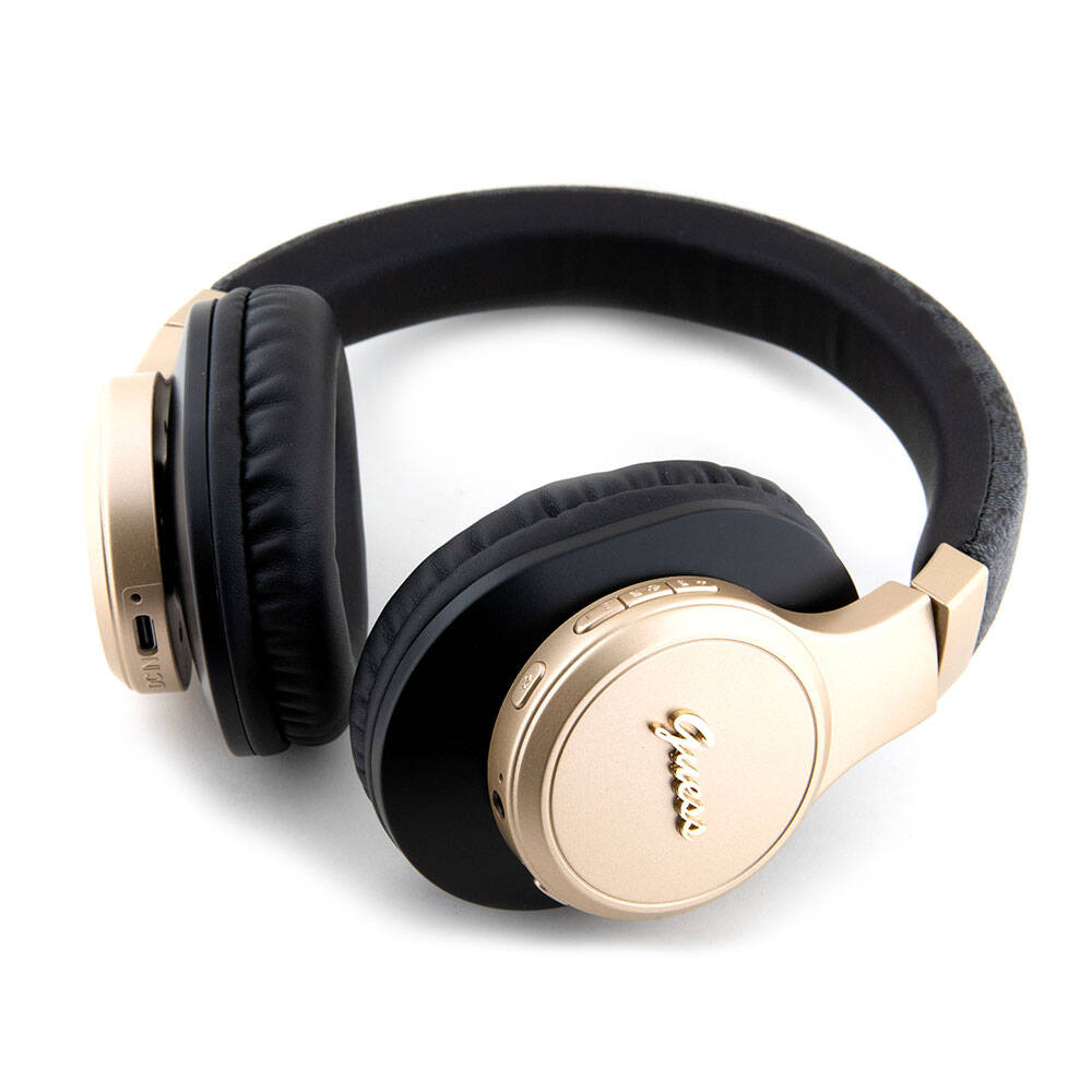 Guess Orjinal Lisanslı Script Gold Serisi Metal Yazı Logolu 4G Desenli Bluetooth Kulaklık - 2