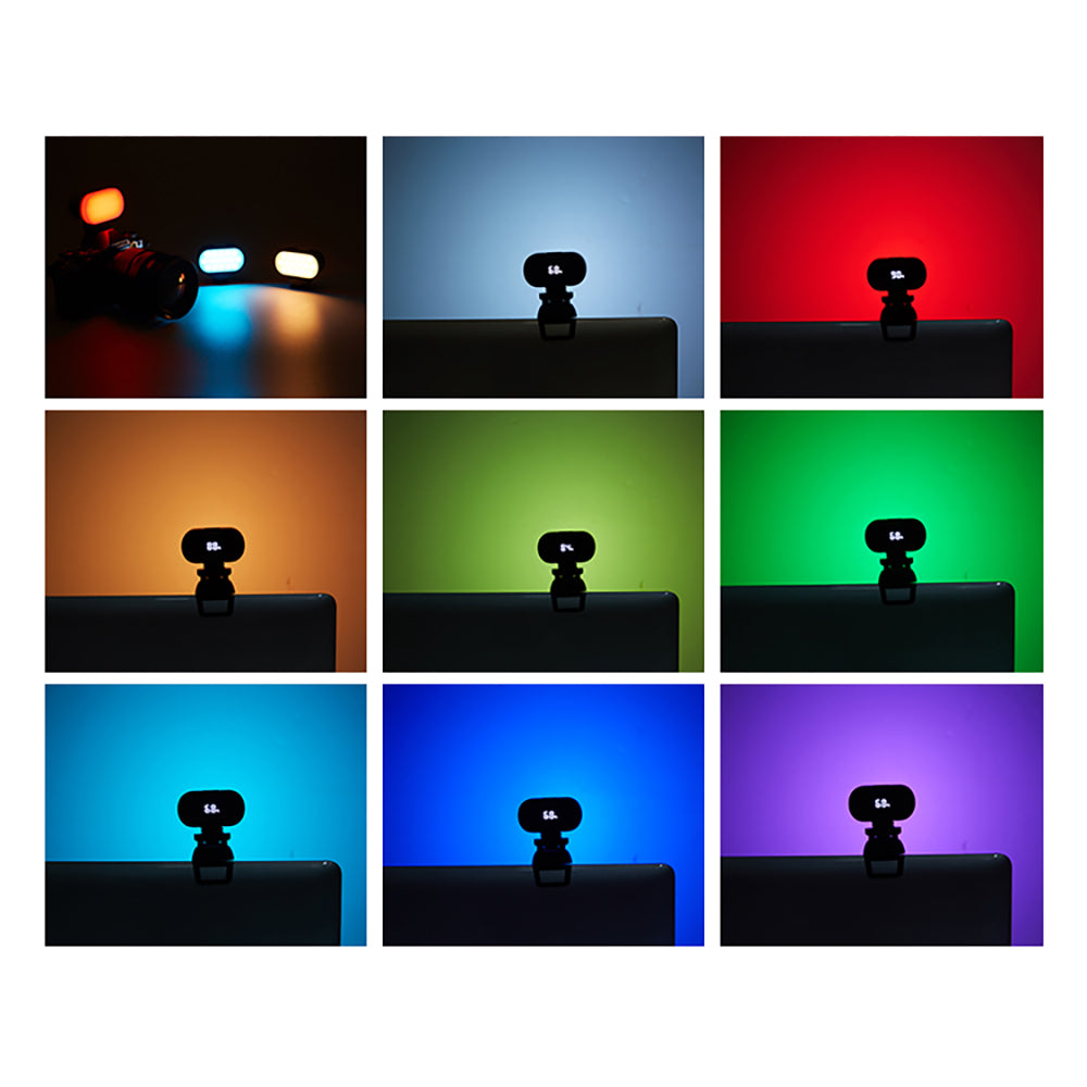 Jmary FM-16RGB Mandallı Dijital LED Göstergeli Telefon-Kamera Üstü RGB Işık 750mAh