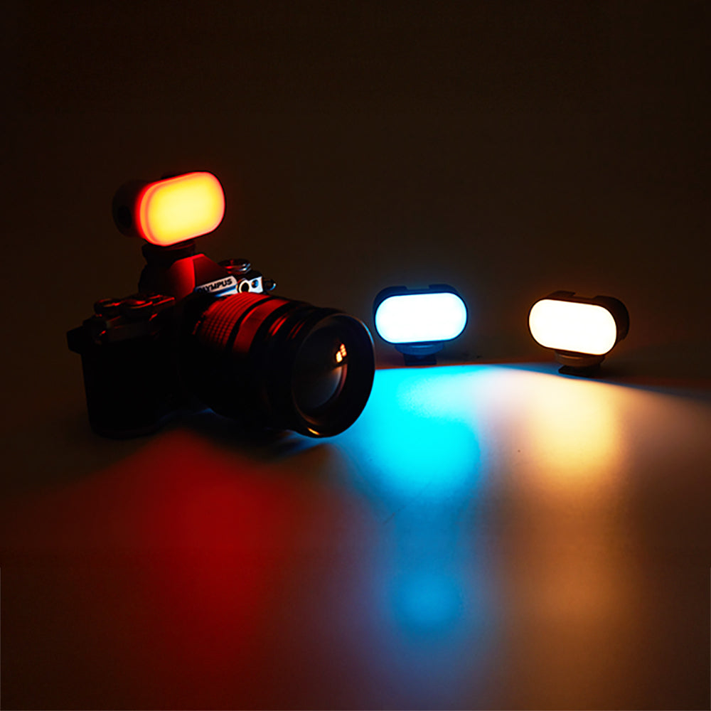 Jmary FM-16RGB Mandallı Dijital LED Göstergeli Telefon-Kamera Üstü RGB Işık 750mAh