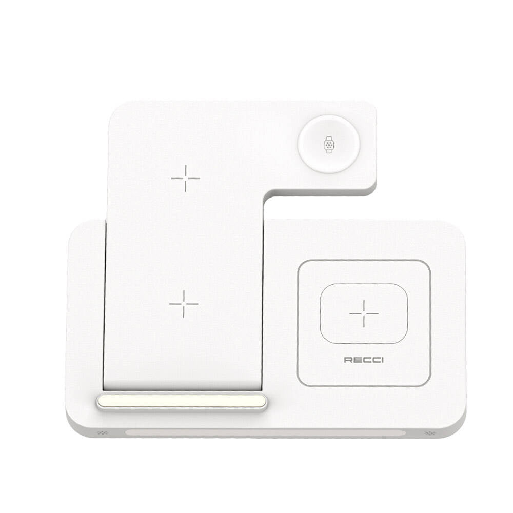 Recci RCW-31 4in1 Magsafe 15W Hızlı Şarj Özellikli LED Işıklı Magnetik Kablosuz Şarj Standı - 5