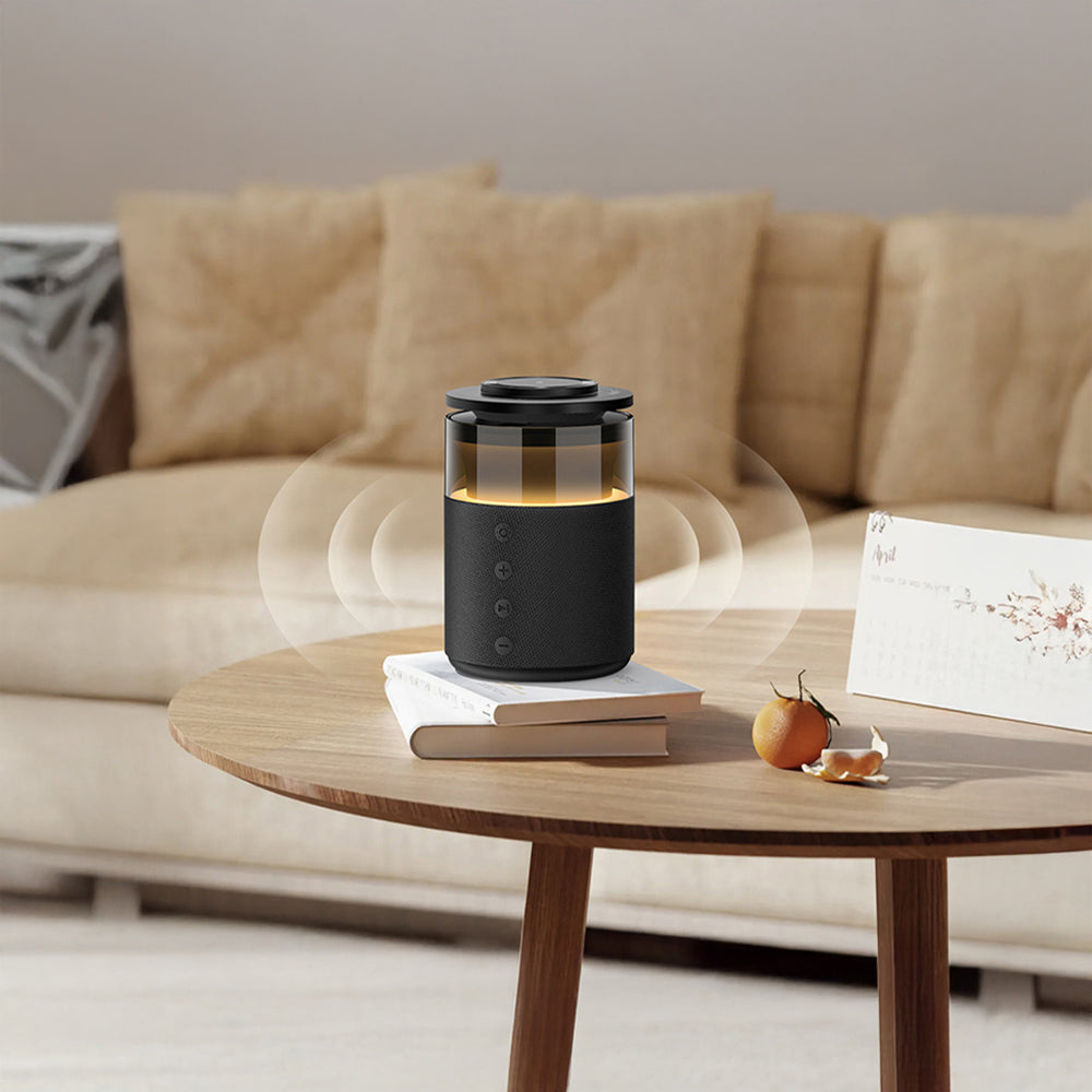 Recci RCW-51 Ambiyans Işıklı Bluetooth Speaker Hoparlör Özellikli Kablosuz Şarj Standı