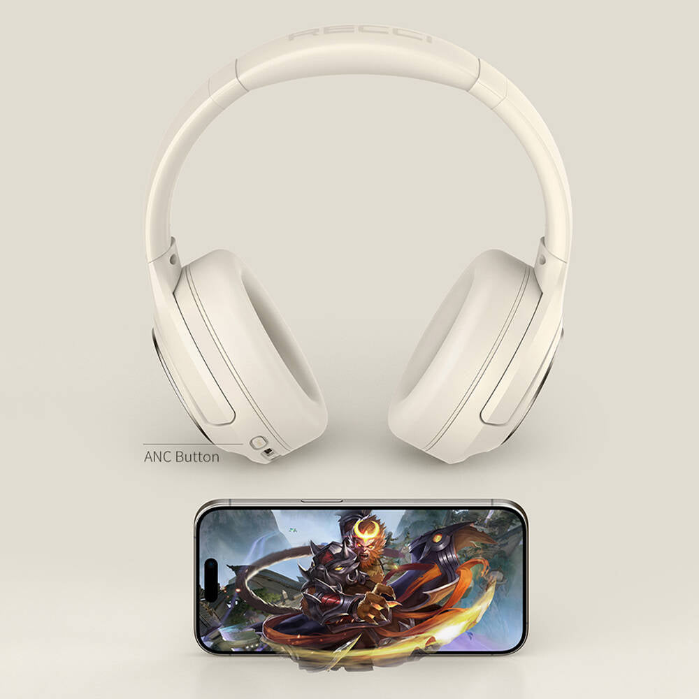 Recci REP-W86 ANC Özellikli Hi-Fi Ses Kaliteli Kulak Üstü Bluetooth v.5.3 Kulaklık - 5