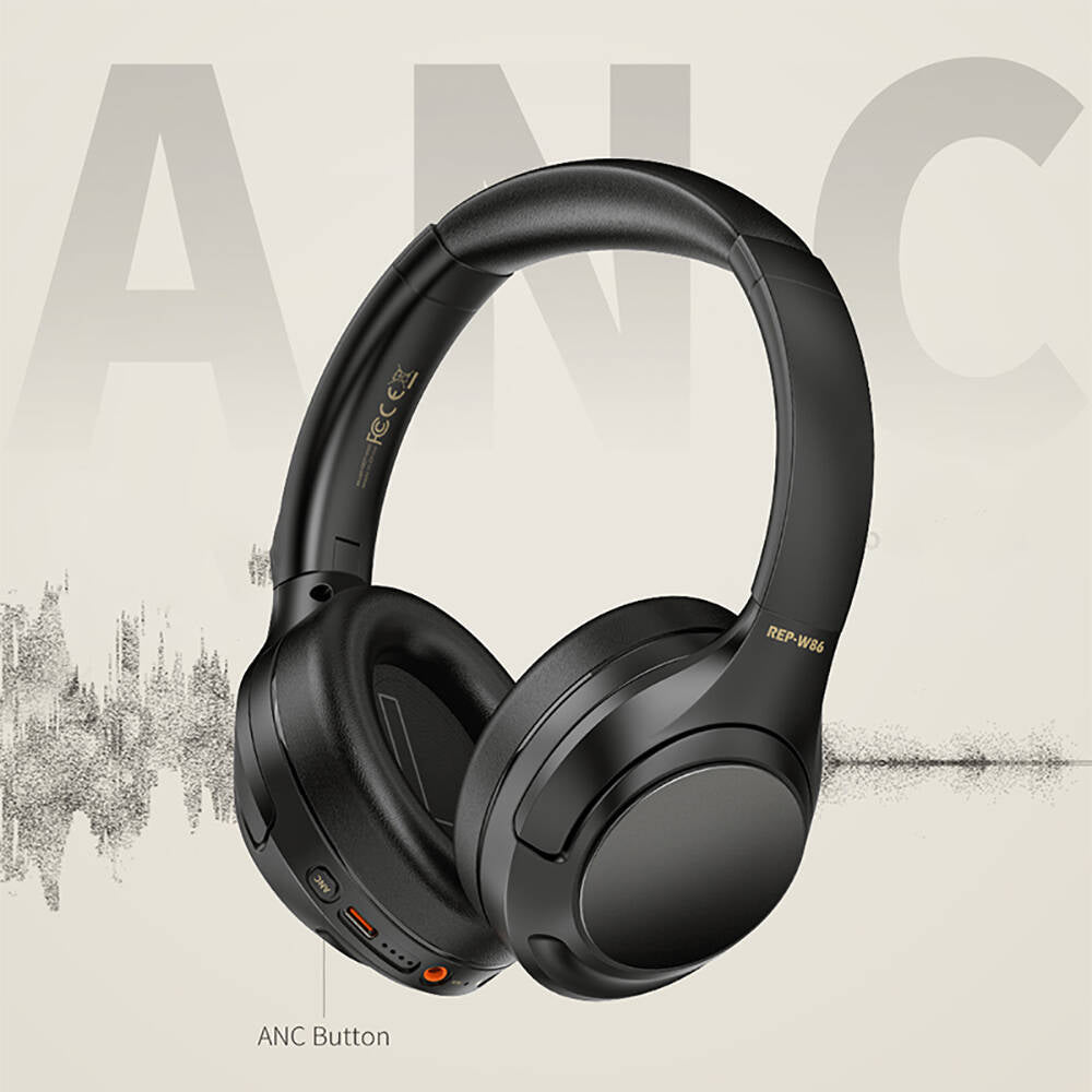 Recci REP-W86 ANC Özellikli Hi-Fi Ses Kaliteli Kulak Üstü Bluetooth v.5.3 Kulaklık - 3