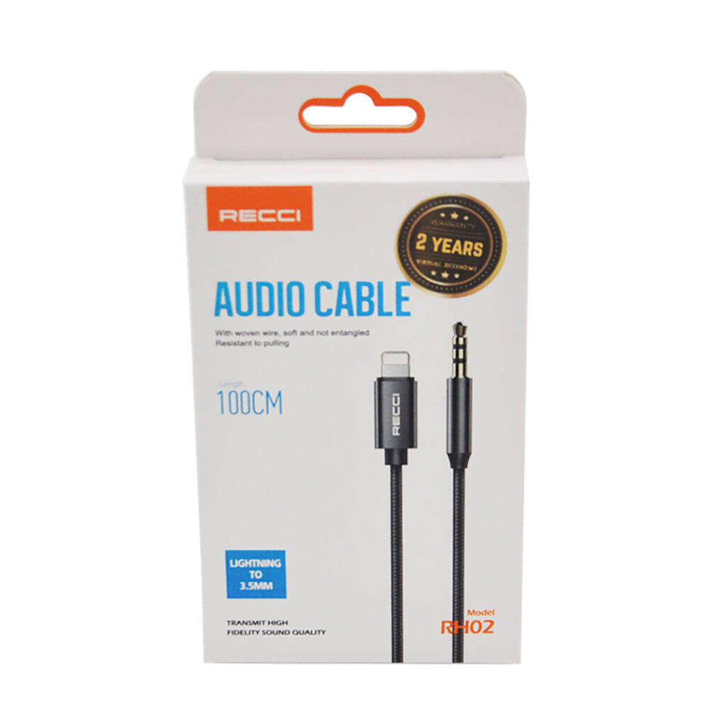 Recci RH02 Lightning to 3.5mm AUX Audio Kablo - 7