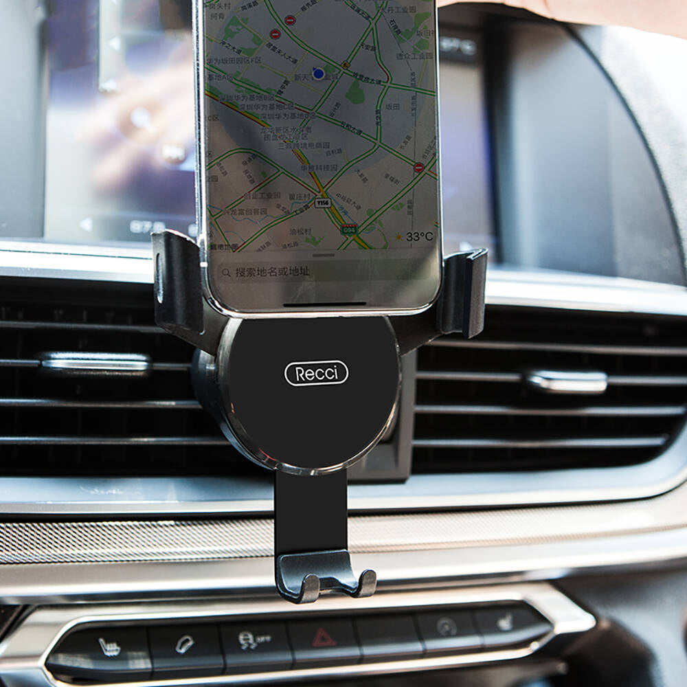 Recci RHO-C05 Kaydırmaz Tasarımlı 360 Derece Dönebilen Başlıklı Araç Telefon Tutucu - 4