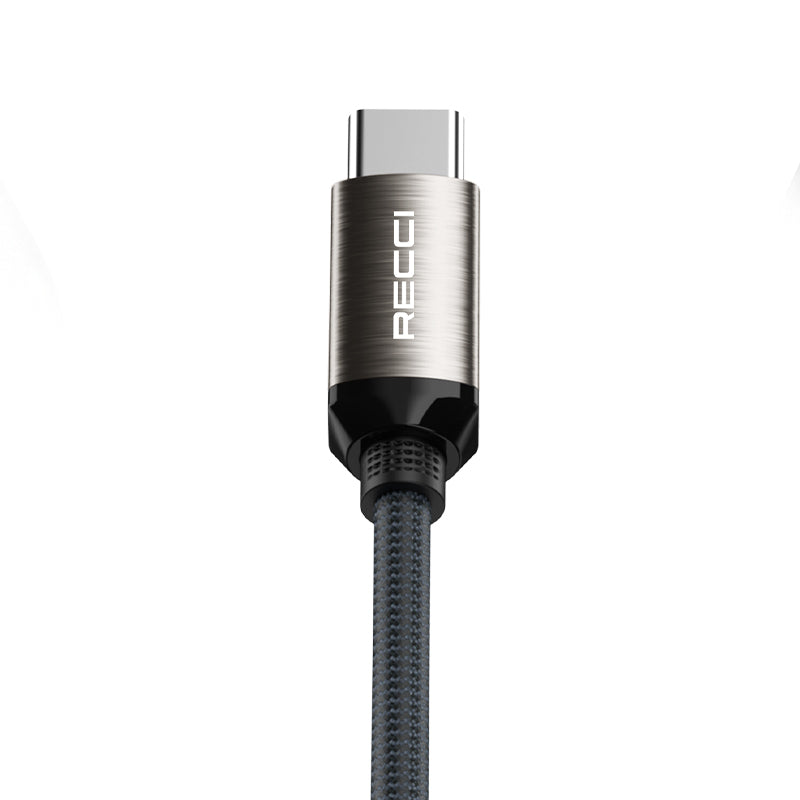 Recci RS35C USB-A to Type-C Örgü Tasarımlı Hızlı Şarj Özellikli 1 Metre Data ve Şarj Kablosu