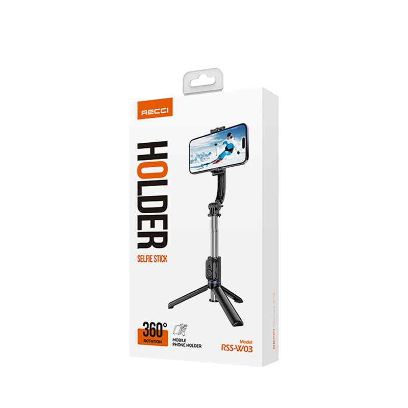 Recci RSS-W03 Bluetooth 5.0 Uzaktan Kumandalı Çok Fonksiyonlu Selfie Çubuğu - 5
