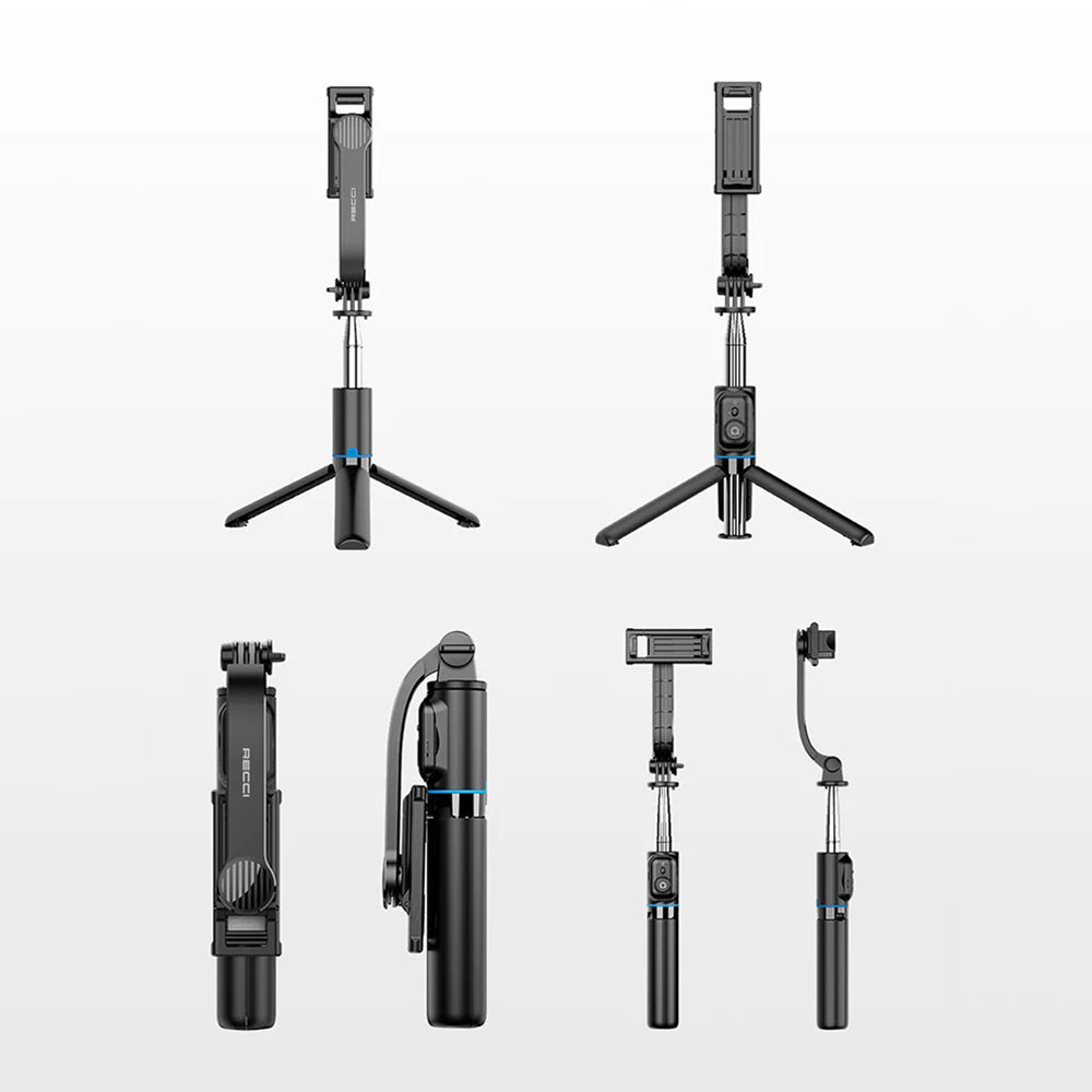 Recci RSS-W03 Bluetooth 5.0 Uzaktan Kumandalı Çok Fonksiyonlu Selfie Çubuğu - 12
