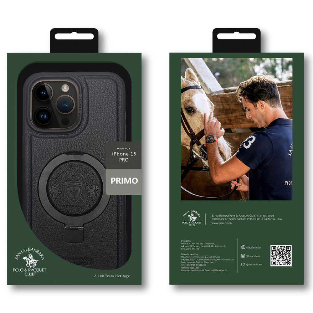 Santa Barbara Polo Racquet Club iPhone 15 Pro Primo Magsafe Standlı Telefon Kılıfı-14