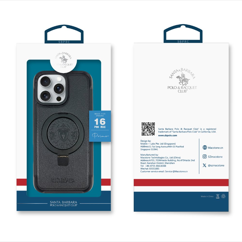Santa Barbara Polo Racquet Club iPhone 16 Pro Max Primo Magsafe Standlı Telefon Kılıfı-8