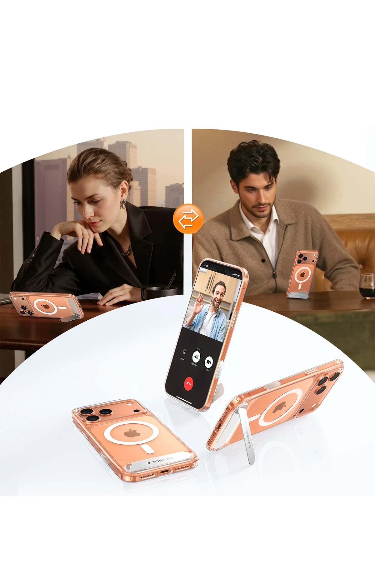 Torras iPhone 17 Pro P Stand Serisi Magsafe Telefon Kılıfı