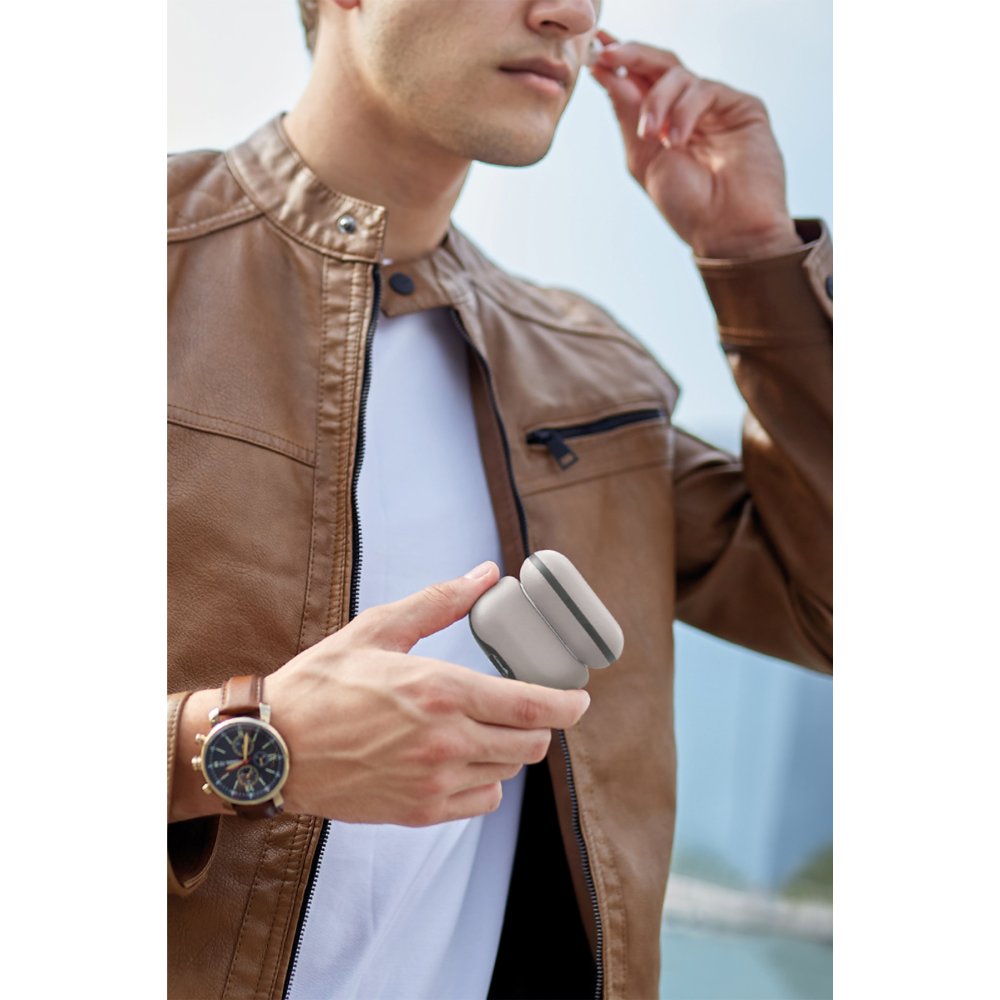 Uniq Airpods Pro 2 (2.nesil) Lyden DS Deri Kılıf - 4