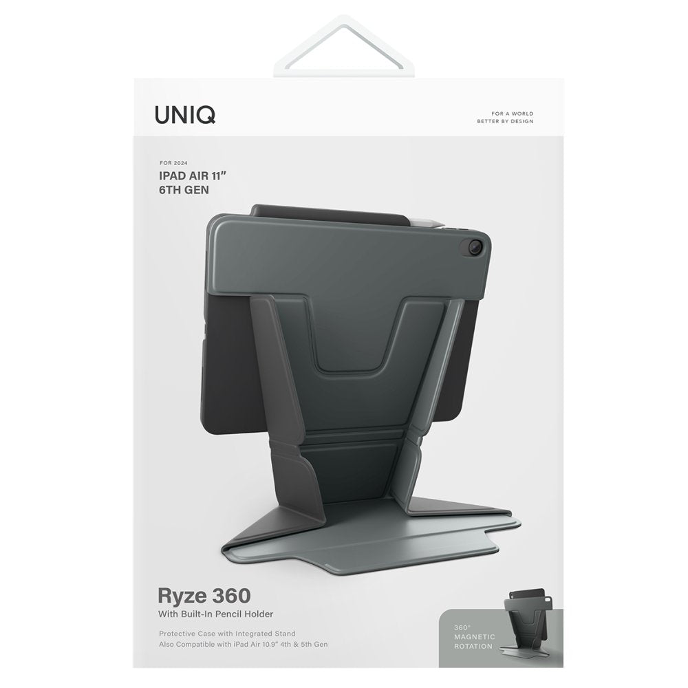 Uniq iPad Air 11 (2024) Ryze Standlı Katlanabilir Tablet Kılıfı - 11
