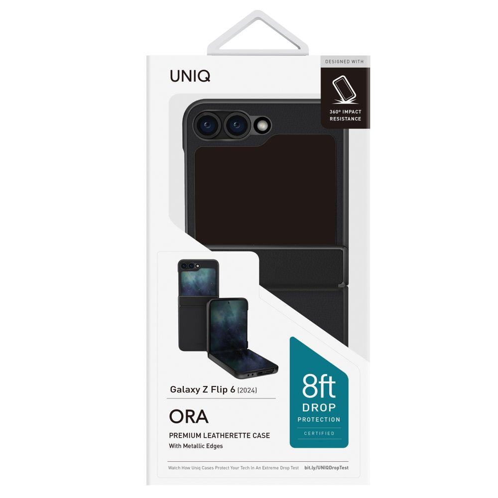 Uniq Samsung Galaxy Z Flip 6 Ora Katlanabilir Deri Telefon Kılıfı - 3