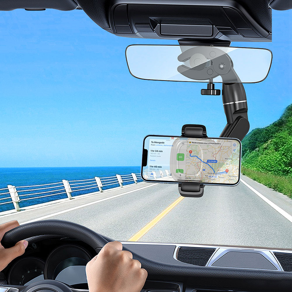 Wiwu CH039 Araç İçi Dikiz Aynası 360 Derece Dönebilen Oynar Başlıklı Telefon Tutucu - 4